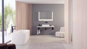 Descubra a linha Qatego da Duravit: design moderno e minimalista para banheiros sofisticados.